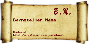 Bernsteiner Masa névjegykártya